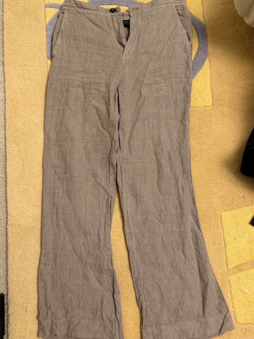 New – Massimo Dutti Women's Linen Pants – 4 – Taupe